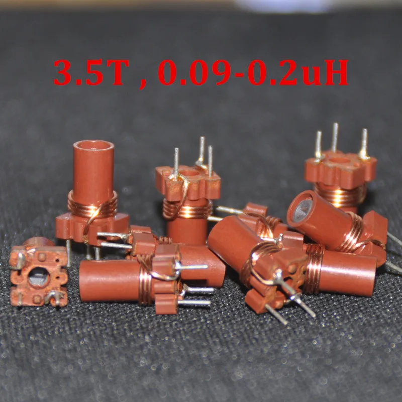 10pcs Adjustable Inductor 0.09uh 0.20uh 90nH 200nH 3.5 Turns High