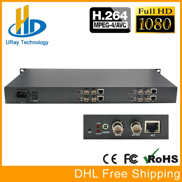 

1U 4 Channels H.264 SD HD 3G SDI To IP Video Streaming Encoder H264 RTSP RTMP Encoder For IPTV, Live Streaming Broadcast, Server