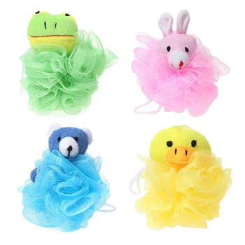 

Children'S Toy Cushion Puff Mesh With Stuffed Animal (4 Packs) Frog, Duck, Rabbit, Bear