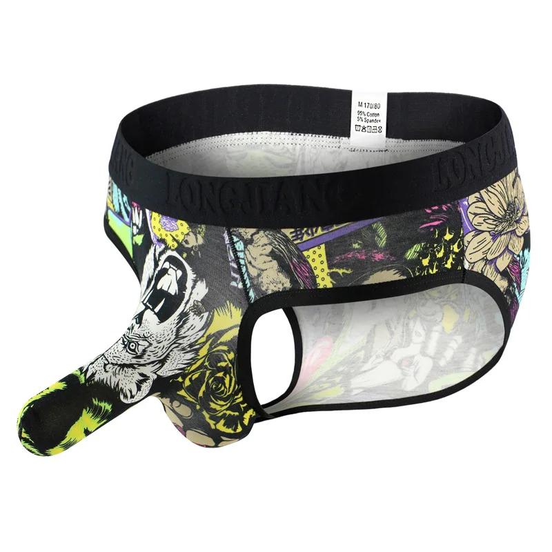 Sexy Gay Underwear Men Briefs Shorts Print Modal Underpants Male Breathable Capsule U Convex Pouch Panties Cueca masculina S-XL |