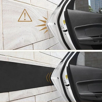 

200x20cm Car Door Protective Garage Rubber Wall Safety Bumper Sticker Black 3mm