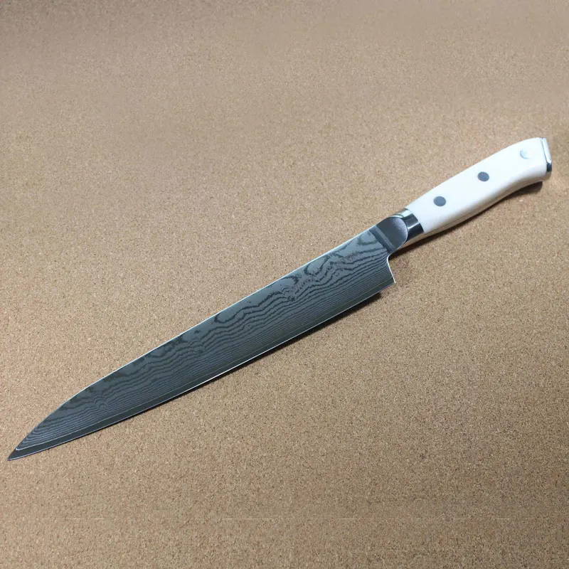 VG10 9Inch Japanese Slicing Knife Filleting Knives Damascus Kitchen