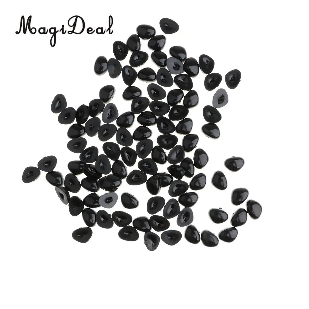 100 pieces Plastic Safety Doll Black Triangle Noses for Puppet Animal Bear Toy Craft Sewing Doll Making Supplies 11*14mm