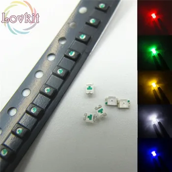 

0805 SMD/SMT LED 100Each White Blue Red Yellow Green Emitting Diode High quality SMD Chip lamp beads DIY