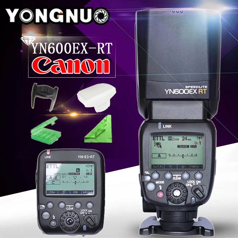 Save!!!YONGNUO YN600EX RT II +YN E3 RT Master Flash Speedlite for Canon