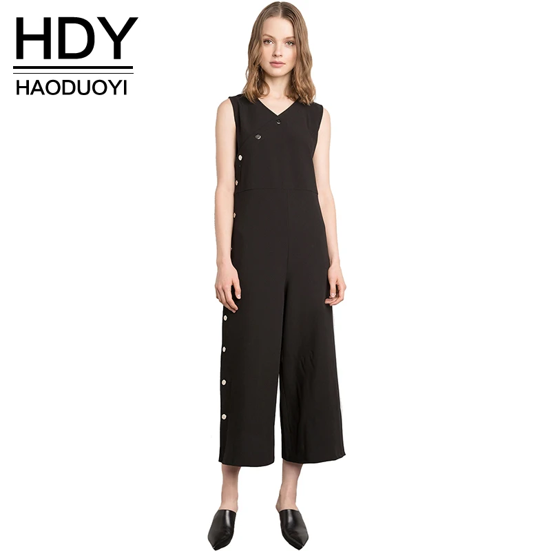 slim leg black jumpsuit
