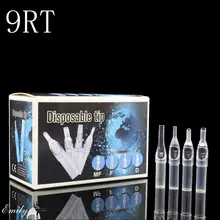 100 шт. одноразовые 9RT татуировки Советы 9 Круглый Размеры ясно Пластик стерильные Ассорти Татуировки Совет для тела Книги по искусству