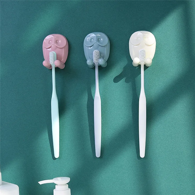 Multi-Purpose Hooks Owl hook Kitchen Sticker Hook Hook Toothbrush Rack Cartoon Socket Plug Hook Hook And Hook #2y30 (8)