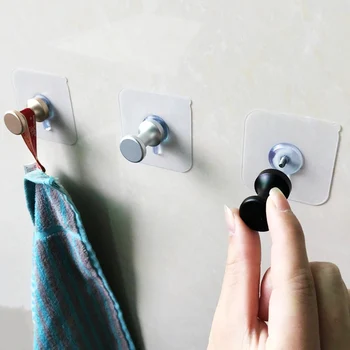 

4PCS Aluminium alloy Hooks Free punch Paste No trace Umbrella Handbag hook Creativity Simple Shower Room hooks