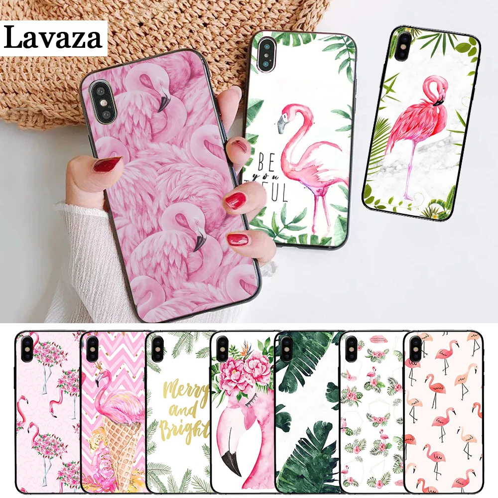 

Lavaza Patterned Flamingo Leaves Floral Silicone Case for iPhone 5 5S 6 6S Plus 7 8 X XS Max XR