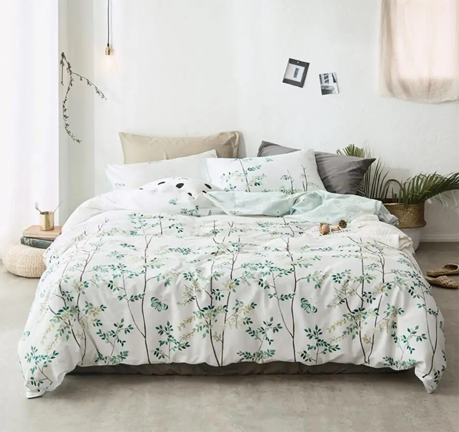 

Cute green tree bedding set cotton teen child,twin full queen king single double home textile bed sheet pillow case duvet cover
