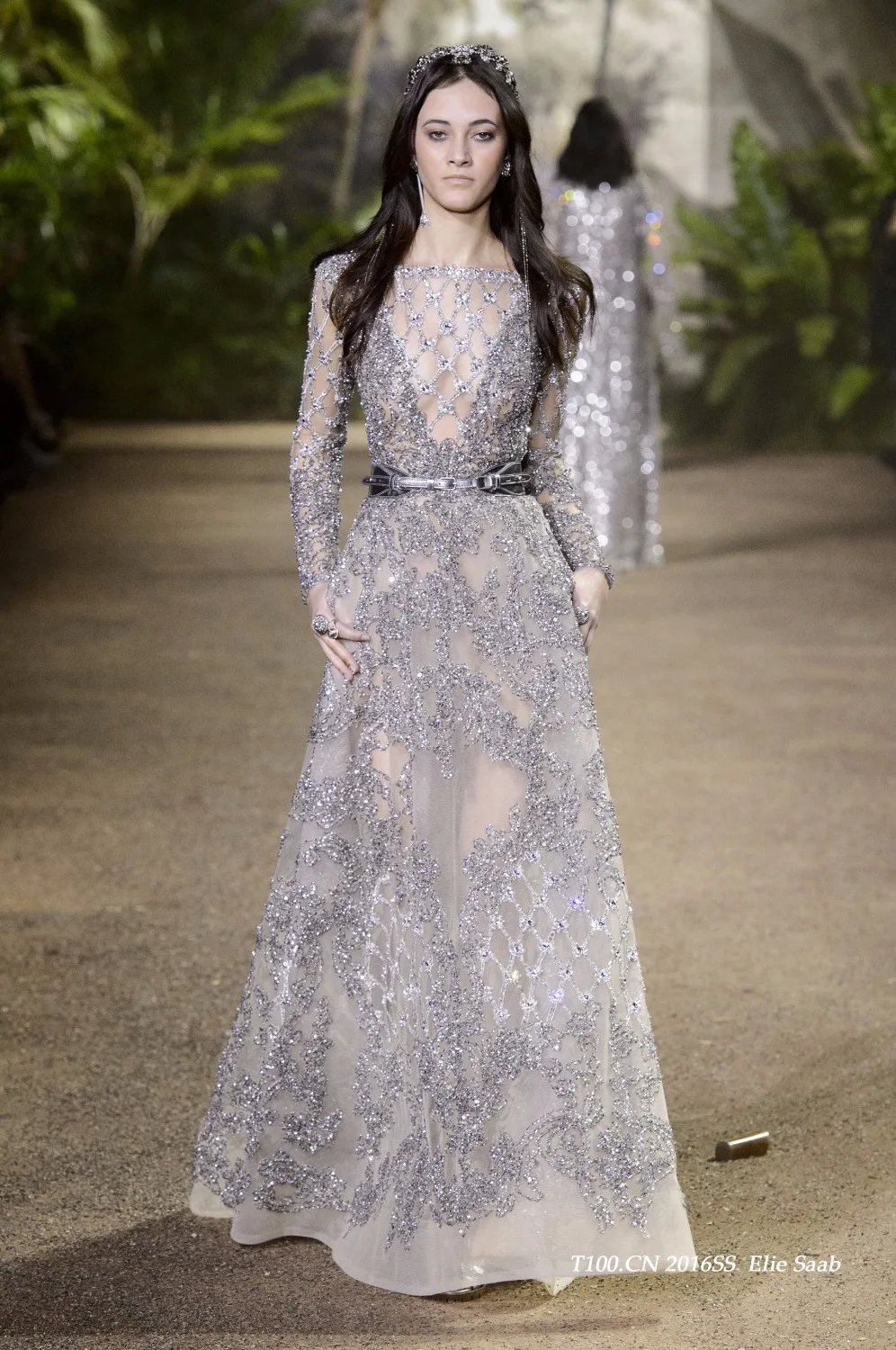 Сексуальные V-Back Серые Длинные рукава Elie Saab Вечерние платья Длинные 2019 новые вечернее женское платье vestido de festa longo de luxo