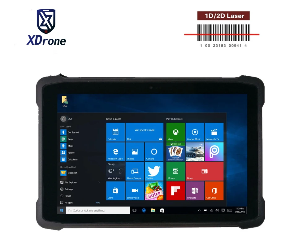 

2019 Original K11H Windows Scanner 1D 2D Barcode Reader Handheld mobile Tablet PC 10.1" screen Waterproof HDMI Dual Wifi 3G GPS