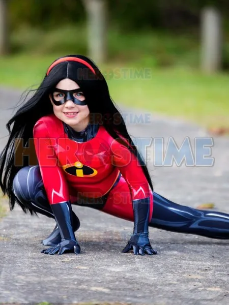 Hois Kid Lycra Spandex Zentai Halloween Cosplay Suit Kids Costume Superhero Bodysuit 