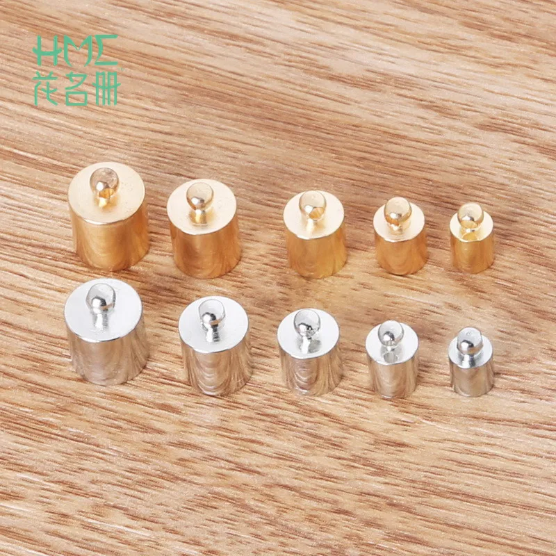 

New Arrival Cord End Caps Rhodium/KC Gold Bell Buckle Hooks Clasps Bead Caps Fit 4/5/6/7/8mm Round Leather Cord Jewelry Findings
