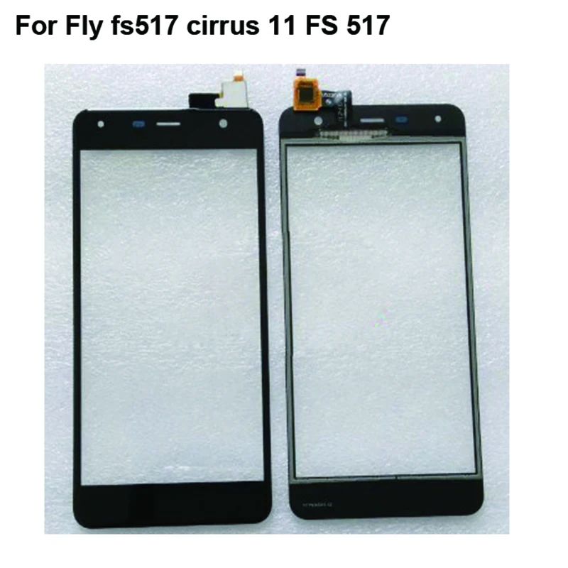 

For Fly FS517 FS 517 Front Glass Lens Touch Screen Digitizer For Fly fs517 cirrus 11 FS 517 LCD Screen Flex cable Case