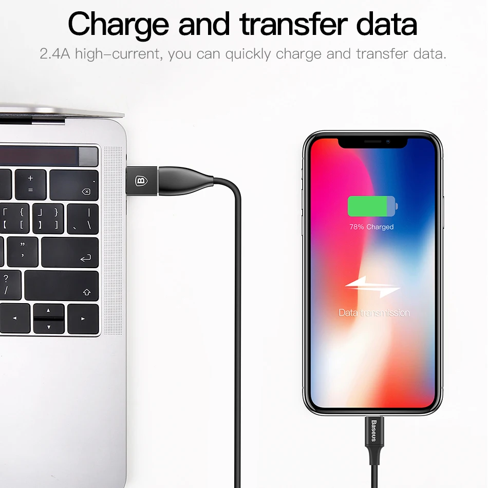 Baseus Тип C штекерным для usb-кабель 10 см адаптер конвертер для USB C к USB(мужчин и женщин) Зарядное устройство штекер OTG адаптер конвертер