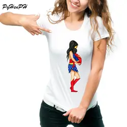 Новый бренд, модный подарок на день матери, футболка, женская футболка с рисунком «Мой герой», красивая футболка для мамы, женская одежда