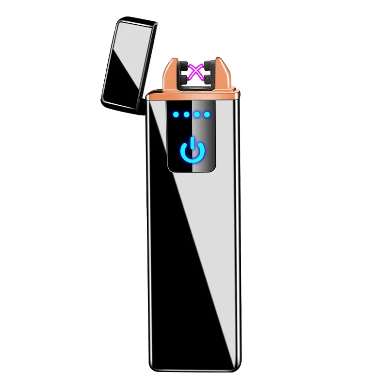 Портативная Зажигалка USB металлическая импульсная сенсорная Индукционная