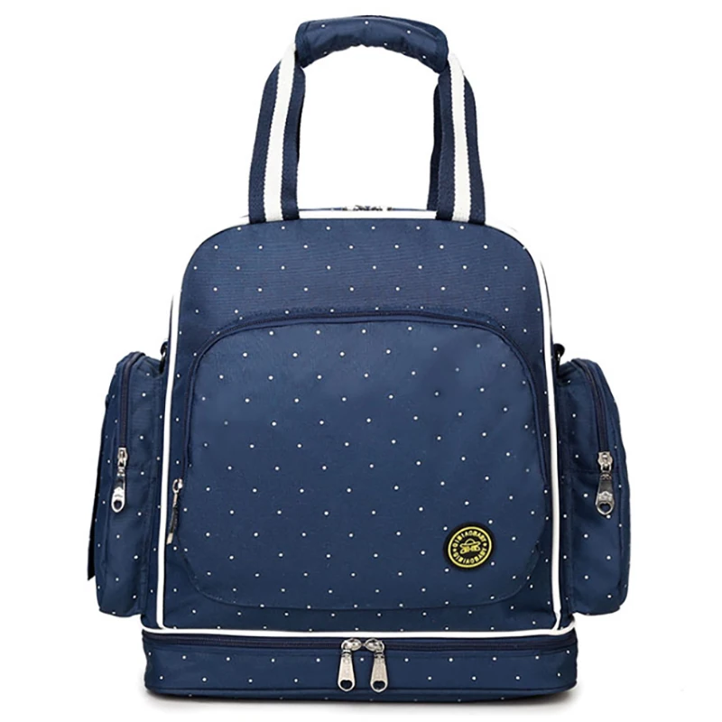 

Multicolor Waterproof Mummy bag with baby bottle insulation bag fashion wave nappy changing maternity bag stroller bag