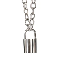 1 предмет; Новинка; модные сапоги в панковском стиле, ювелирные изделия цвета: золотистый, серебристый цветной висячий замок кулон Цепочки и ожерелья Нержавеющая сталь Rolo цепного каната Цепочки и ожерелья