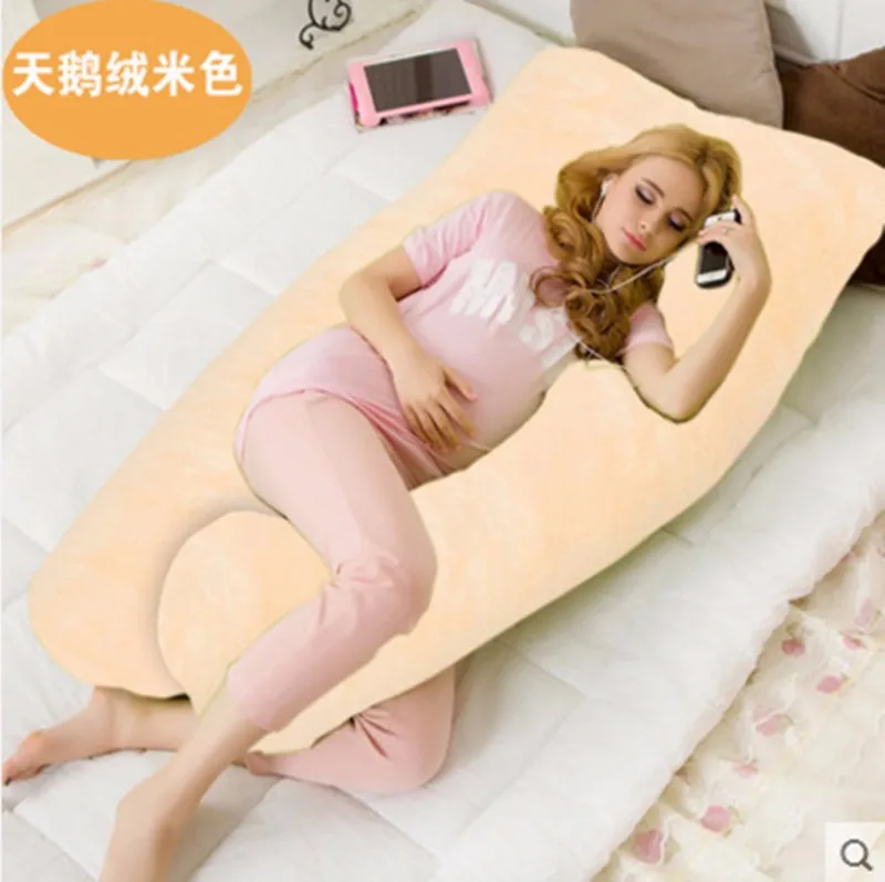 Beli Nyaman U Bentuk Tubuh Bantal Kehamilan Bersalin Beludru Bantal