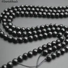 Высококачественный натуральный Граненый Черный Камень Турмалин Круглые свободные бусины 6 мм 8 мм 10 мм