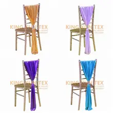 100 шт., шифоновое покрывало для стула Chiavari, включает пряжку для банкета, свадьбы, вечеринки, праздника