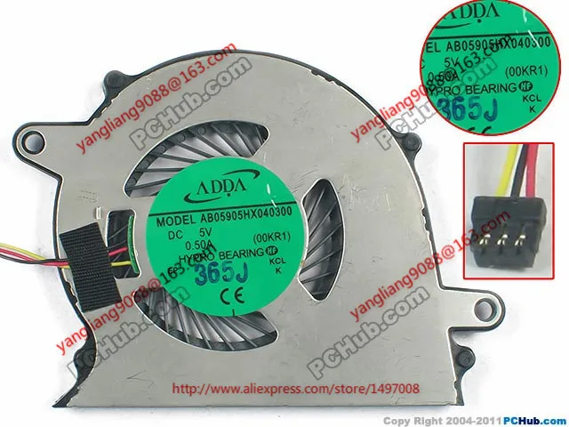 Вентилятор ЦП для ноутбука ADDA AB05905HX040300 (00KR1) Vaio Tap 11 DC 5V 0.50A|laptop cpu fan|cpu fandc 5v fan |