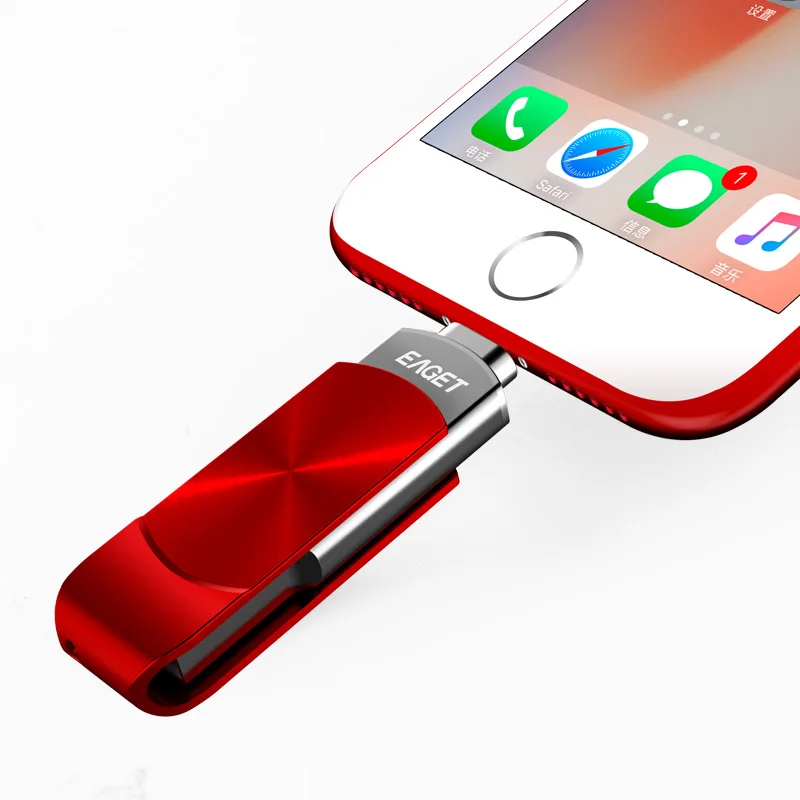 Eaget I66 OTG USB флеш-накопитель 64 Гб 128 ГБ USB 3,0 Флешка 128 ГБ флеш-накопитель шифрование MFI металлическая ручка-накопитель 64 ГБ для iPhone ПК