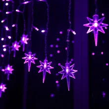 Рождественские огни, романтические, сказочные, Звездные, светодиодный, занавески, гирлянды для праздника, свадьбы, вечерние гирлянды, украшения