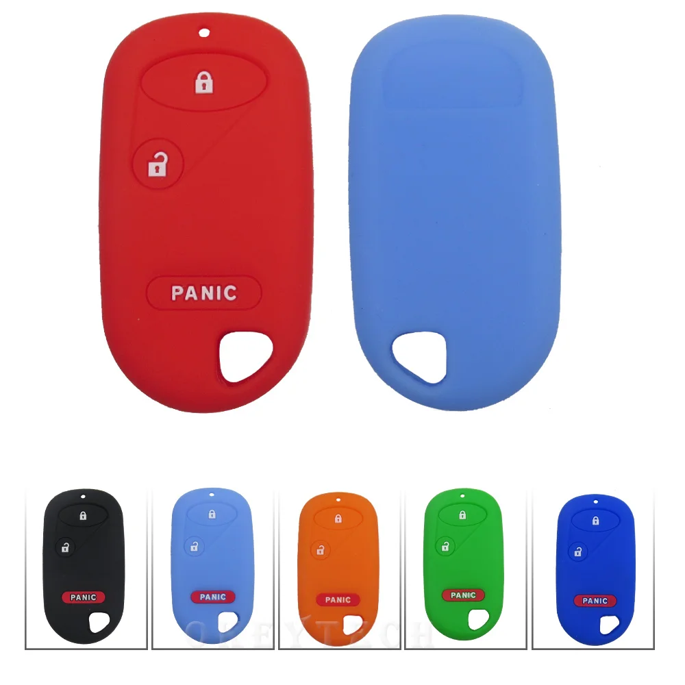 New Car Key Silicone Case Cover for Honda 3 Buttons Keyless Entry Remote Car Key Silica Gel Skin Protector Shell Free Shipping (2)