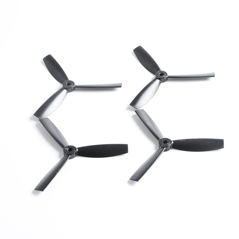 4 Pieces 2 Parts 5 inch Plastic 3 Blades Black Red RC Racing Drone