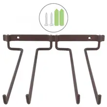 Подвесные металлические винные чашки стойки бар двойные рюмки стеклянная бутылка бокал перевернутый держатель бар полки для хранения