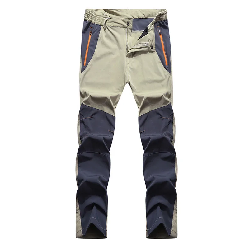 Pantalones de senderismo de color de empalme LUTU para hombre transpirables de secado rápido pantalones de senderismo elásticos impermeables para el verano