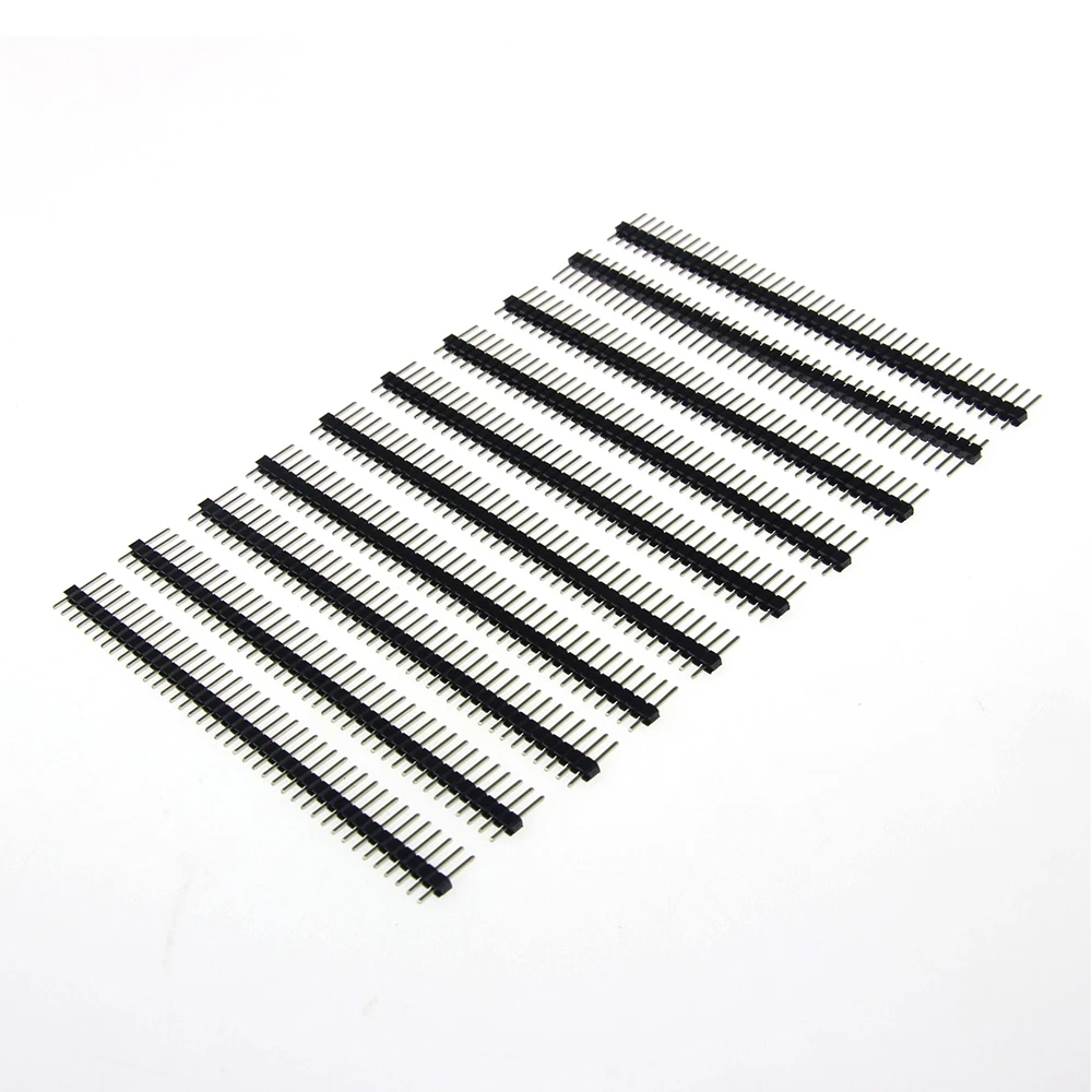 40 Pin 1x40 Single Row Male and Female Breakable Pin Header PCB JST Connector Strip 10pcs for arduino DIY Kit