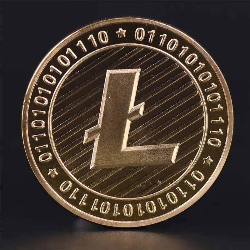 Золотистые/Серебристые монеты Litecoin коллекция валют физических подарков