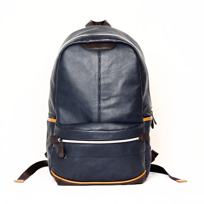 

Amasie Men shoulder strap zipper solid casual bag male Laptop Satchel korean Travel School Rucksack leather 2018 new EGT0116