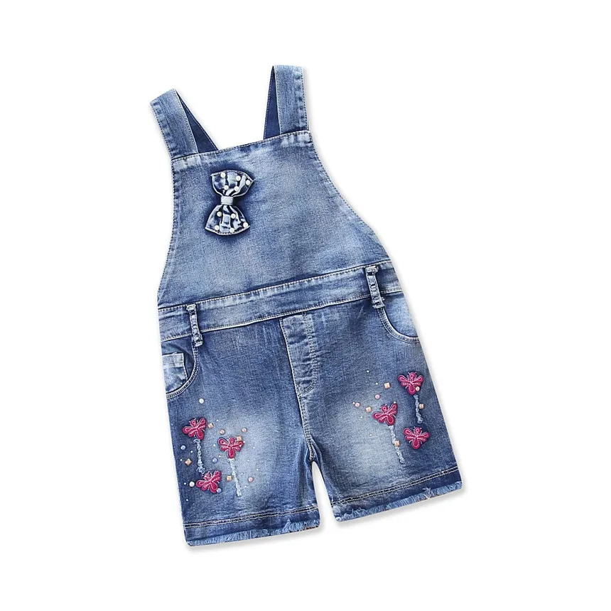 Toddler Girls Summer Clothing Kids Overalls Baby Girl Clothes Casual Cute Denim Short Bib Pants Jea