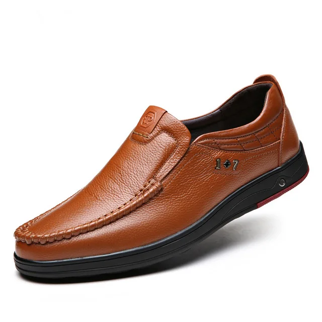 

buty meskie Genuine Leather Casual Shoes Luxury Brand Men Loafers Moccasins Breathable Slip on One foot Driving Shoes Plus 38-47