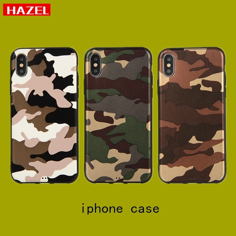 

TPU material Camouflage pattern Phone Cover Case for iPhone X 10 7 plus Luxury soft shell for 6 6s 8 plus XS MAX XR Phone Coque