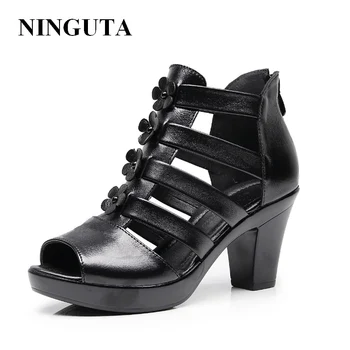 

NINGUTA fashion high heels gladiator sandals women cute summer shoes