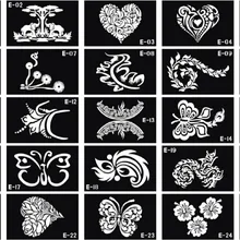 10 листов шаблон для татуировок, временый боди Татуировка-картина трафарет большой размер 15 x12cm микс специальные узоры