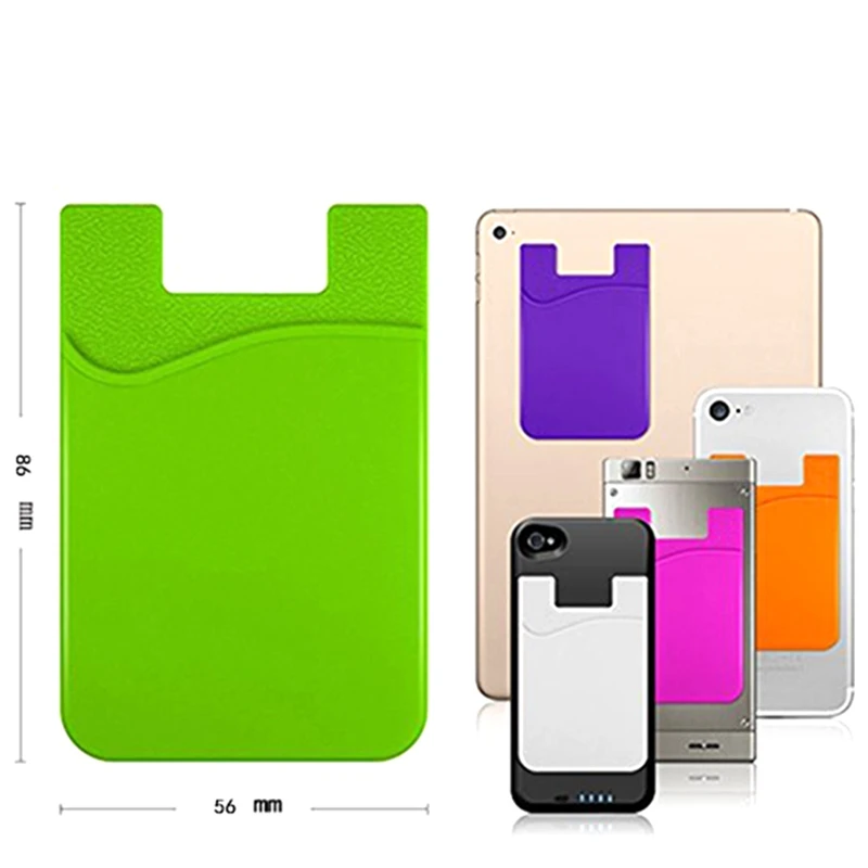 

Business Credit Pocket Adhesive Fashion Women Men Cell Phone Card Holder ID Card Holder Slim Case sticker Bus Card