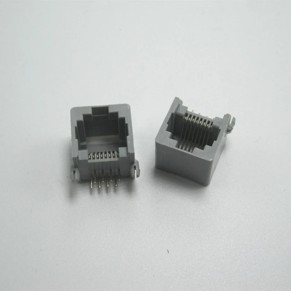 

50 шт., прозрачные розетки Rj45, 623pcb-8p8c