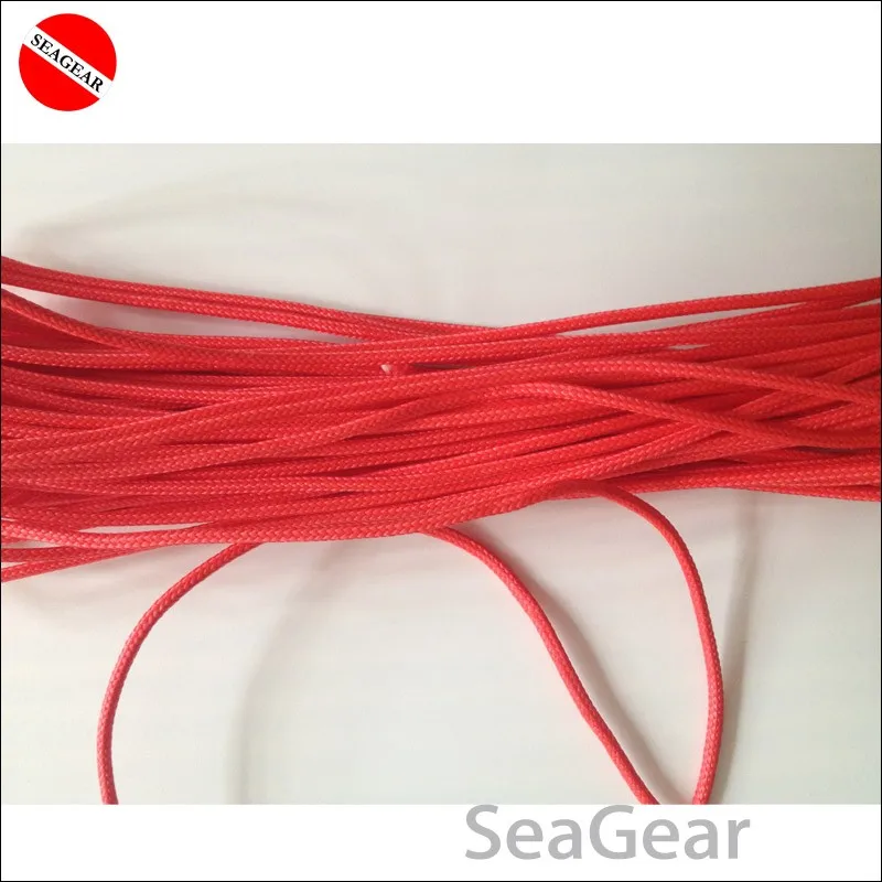 50 м PE прочные веревки для подводной охоты 2 мм 16 нитей плетеный Канат 200 кг шнур ПЭ веревка для копья