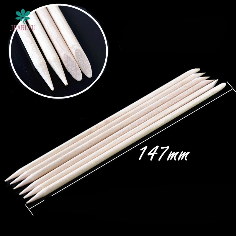 30pcs 147mm Sticks Cuticle Pusher Cuticle Remover Nail Art Care