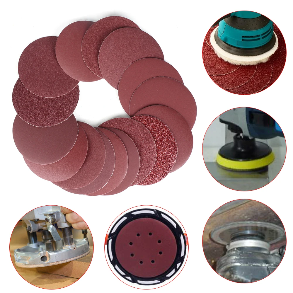 

5 Pcs 4" 100mm Round Shaped Sanding Disc Pads Sandpaper Sand Paper