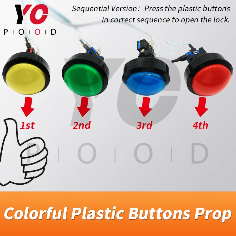 

Escape room buttons Push Plastic Buttons Escape game Press plastic buttons in sequence or at the same time to unlock YOPOOD