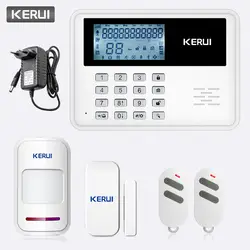 KERUI 5900 г голосовые подсказки GSM сигнализация ЖК-дисплей беспроводной дверной датчик домашней безопасности проводной сирена комплект SIM SMS